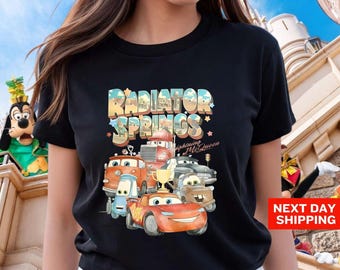Retro Radiator Springs Cars Movie Shirt, Lightning McQueen Shirt, Cars Movie Disney Shirt, Disney Family Trip Shirt