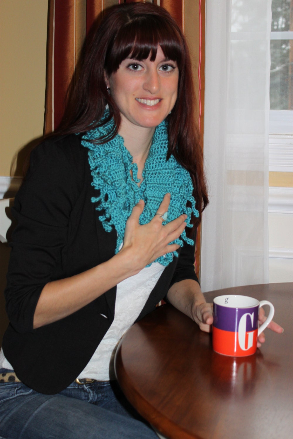 Fringed Infinity Scarf Crochet Pattern PDF Download - Etsy