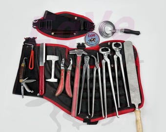 Farrier Hoof Care Kit – Hammer, Nippers, Clinchers & Knives with Apron