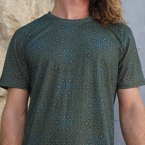 Samen des Lebens Herren T-Shirt Heilige Geometrie Geschenk Man Festival Kleidung bedrucktes Tshirt