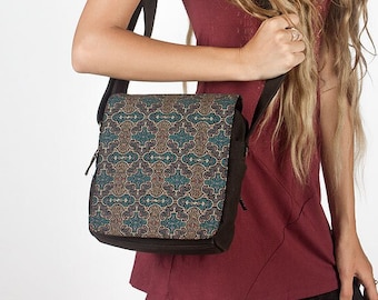 Shipibo Crossbody Bag, Canvas Bag, Small Handbag, Cross Body Bag, Womens Bag, Mens Bag, Over Shoulder Bag