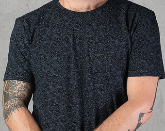 Psychedelic Texture Shirt For Men- Festival Mens Clothing- Full Print T-shirt- Urban Streetwear- Alternative Clothes