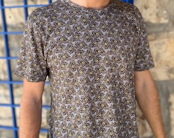 Mens T-shirt Festival Clothing Man Vibe Shirt Burning Man Hippie Clothing Psy Trance Tribal Wear