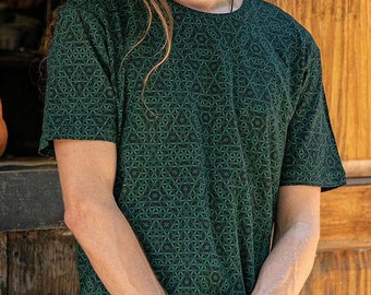 Flower Of Life Shirt For Men- Sacred Geometry Men&#39;s T-shirt- Psytrance- Burning Man- Festival Clothing- Psychedelic Boyfriend Birthday Gift
