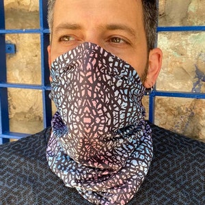 Neck Gaiter, Festival Mask, Reusable Face Mask, Cotton Face Mask Washable, Rave Mask, Burning Man Mask, Festival Tool, Face Shield