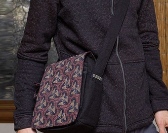 Cross Body Bag Purse, Small Shoulder Bag, Canvas CrossBody Bag, Psychedelic Bag, Magic Mushroom, Shoulder Bag, Trippy Gift