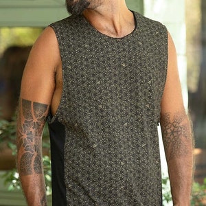 Bienen Tank Top für Männer, ärmelloses Top, Herren Tank Top, Bienenstock Bienenwaben Shirt, Herren Yoga Tank, Bienenliebhaber Geschenk für ihn