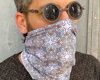 Mascarilla antipolvo para festivales, braga de cuello para hombre, lavable y reutilizable, mascarilla psicodélica, accesorio para raves, cubrebocas, pañuelo tubular.