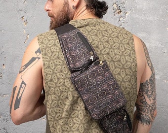 Festival Utility Belt With Pockets- Fanny Pack, Travel Money Pouch, Pocket Belt, Burning Man Festival Hip Belt/Bag- Canvas Pouch Belt