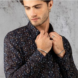 Alternative Clothing Men Long Sleeve Button Down Shirt, Urban Clothing, Mens Fashion Shirt, Hipster Clothing, Street Wear, New Age