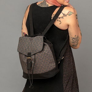 Mini sac à dos pour femmes, sac à dos végétalien, petit sac à dos en toile