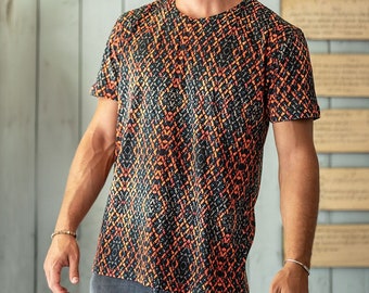 Psychedelic T shirt For Men- Trippy Men's T-shirt Psy Trance Festival Clothing