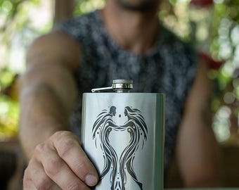 Stainless Steel Festival Flask for Liquor, Alcohol Silver Hip Flask