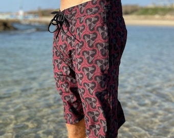 Magic Mushroom Men Board Shorts- Psychedelic Shorts- Serf Boardshorts- Swim Trunks- Beach Wear- Men Festival swimwear