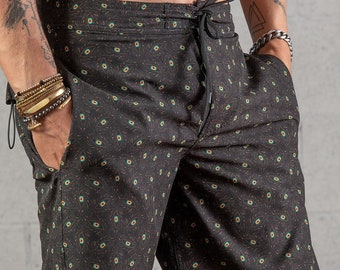 Psykedeliska boardshorts - Herrbadbyxor - Surfboardshorts - Festivalshorts - Strandkläder - Herrbadkläder