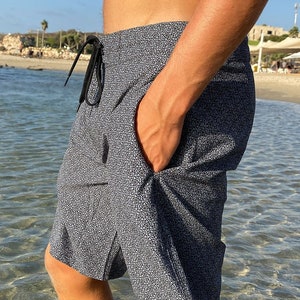 Atom Molecule Board Shorts- Men Swim Trunks- Serf Boardshorts- Festival Shorts- Beach Wear- Mens Swimwear