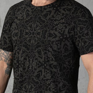 Psychedelic Mandala Shirt For Men- All Over Print Men&#39;s T-shirt- Psy Trance- Festival Clothing- Urban Streetwear- Birthday Gift For Him