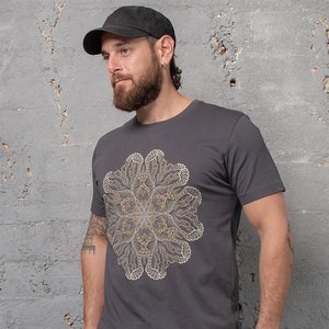 Mandala T shirt For Men, Psychedelic Shirt, Mens Tshirt, Psy Trance Clothing, Festival Wear, Trippy Gift For Him
