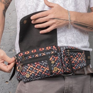 Canvas Utility Belt- Festival Belt Bag- Burning Man- Hip Belt- Pocket Belt