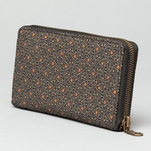 Cartera Atom Molecule para mujer - Regalo de cumpleaños para novia - Cartera vegana - Cartera de lona - Cartera grande con cremallera