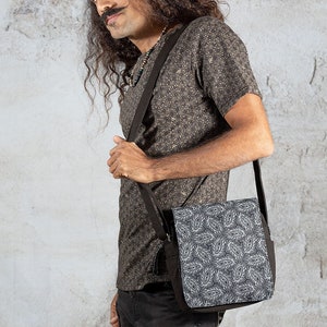 Crossbody Bag, Canvas Handbag, Cross Body Bag, Mens Bag, Over Shoulder Bag, Travel Bag, Gift For Him, Small Shoulder Bag