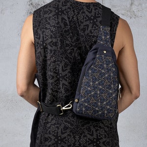Psychedelic Sling Bag For Women / Men, Crossbody Day Bag, Festival Shoulder Bag