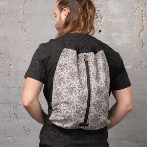 Sac à bandoulière en toile psychédélique, sac à dos de festival, sérigraphie