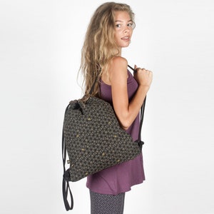 BEES Drawstring Backpack, Festival Bag, Screen Printed, Sack Bag, Psy Trance Goa, Burning Man Bag, Festival Gear