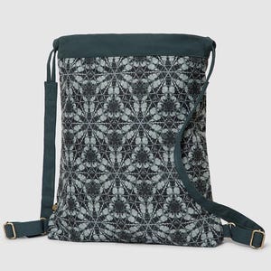 Drawstring Backpack, Festival Bag, Printed Sack Bag, Psy Trance Goa, Burning Man Bag, Festival Gear