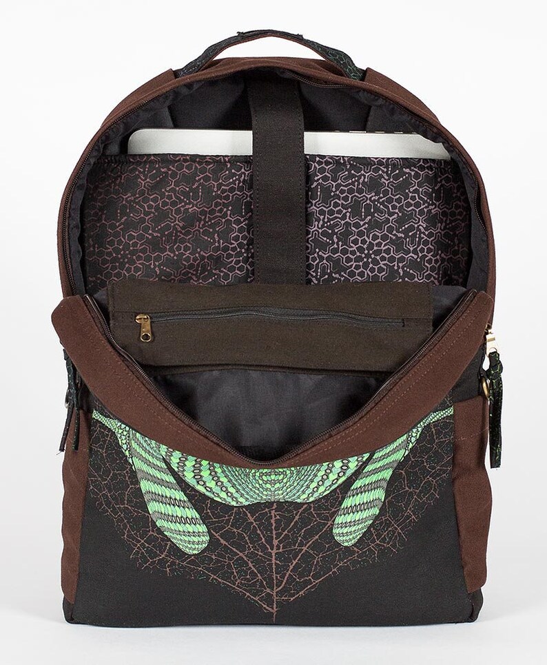 Psychedelic Backpack Round Backpack Kambo Frog Backpack For Laptop Mens Backpack Screen Printed Computer Backpack Womens Backpack