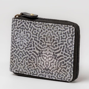 Cartera vegana para hombre, cartera de lona con bolsillo para monedas, cartera tribal, cartera para hombre plegable, cartera para él, cartera con cremallera para hombre