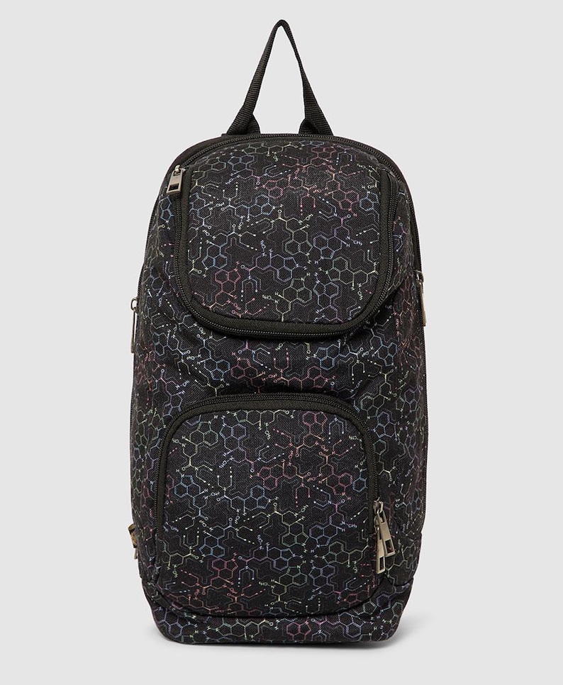 Canvas Crossbody Bag For Men and Women, Cross Body Bag, Small Crossbody Bag, Sacred Geometry, Shoulder Bag, Festival Gear image 10