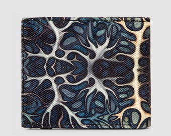 Psychedelic Mens Wallet, Canvas Wallet, Christmas Gift For Him, Wallets For Men