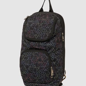 Canvas Crossbody Bag For Men and Women, Cross Body Bag, Small Crossbody Bag, Sacred Geometry, Shoulder Bag, Festival Gear image 2