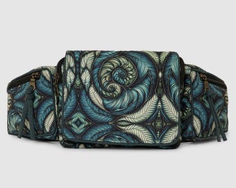 Festival Utility Belt With Pockets, Burning Man Belt Pouch, Canvas Hip Bag, Money Pouch For Travel