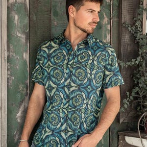 Psychedelic Button Down Shirt – Men Festival Fashion- Colorful Shirt For Man