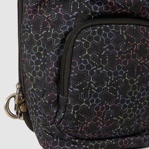 Canvas Crossbody Bag For Men and Women, Cross Body Bag, Small Crossbody Bag, Sacred Geometry, Shoulder Bag, Festival Gear image 9