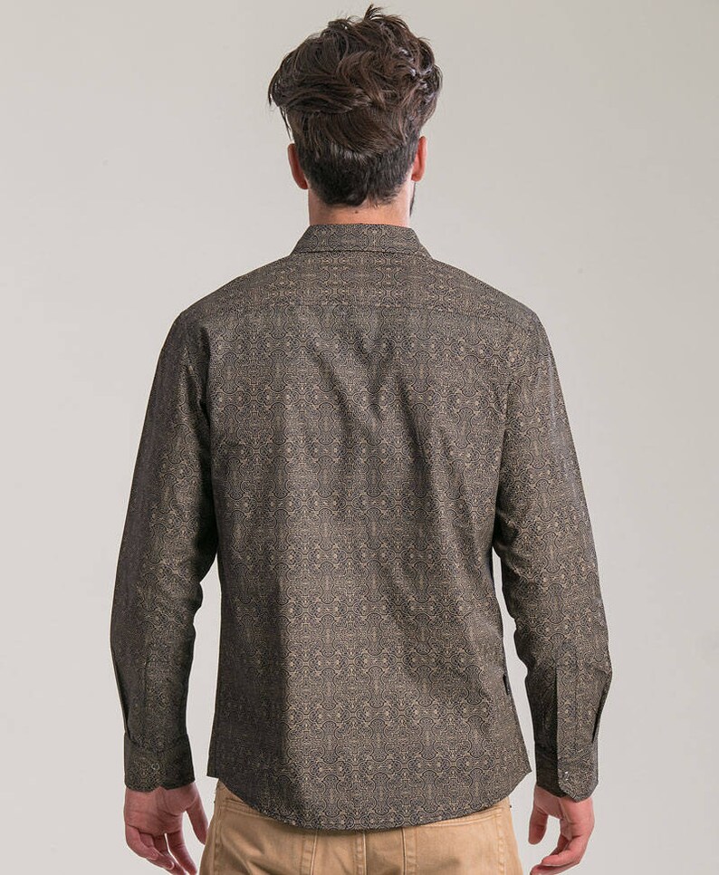 mens long button up shirt