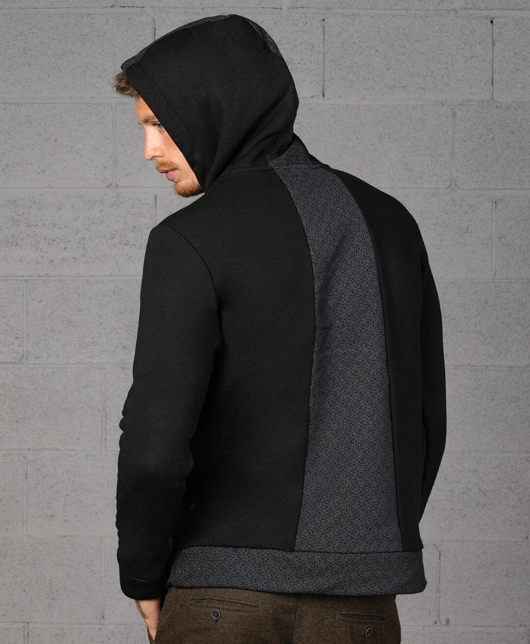 Pullover Hoodie for Menlong Sleeve Black Hoodie Sweatshirt Etsy