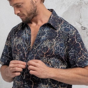 Trippy Men’s Button Down – Psychedelic Festival Button Up Shirt