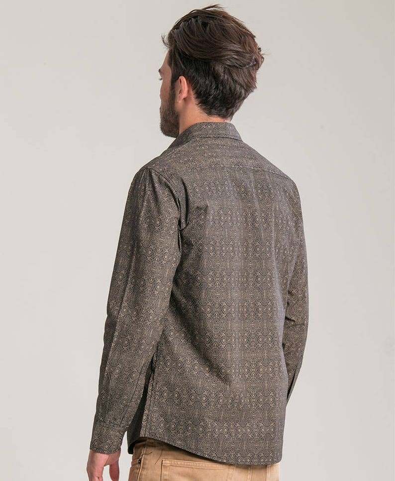 mens long button up shirt