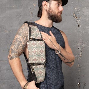 Festival Belt Pouch Hip Bag Fanny Pack Pocket Belt Psychedelic Shipibo Burning Man Utility Belt