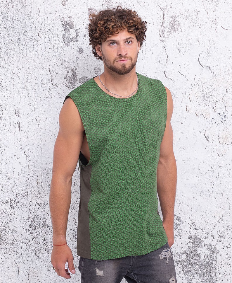 Seed Of Life Tank Top For Man Sacred Geometry Yoga Tanktop, New Age Clothing, Burning Man, Festival Wear image 7