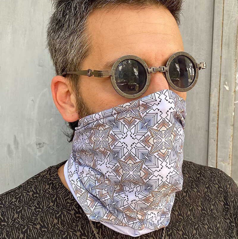 Masque Bandana Cachemire Blanc - Doublé Polaire, Coupe-vent - Neuf Avec étiquettes