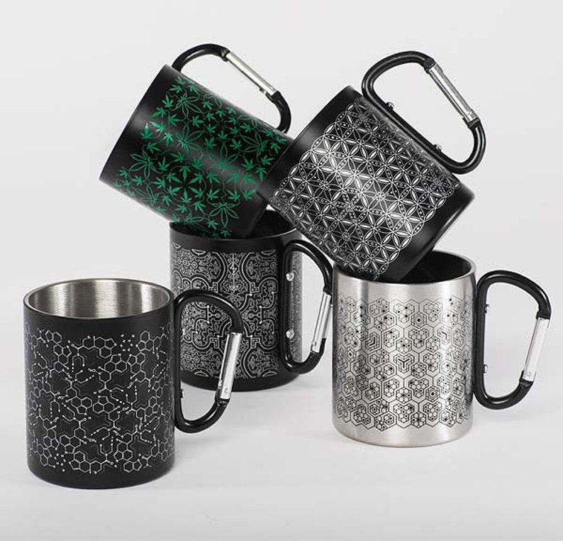 Unique Travel Mugs Stainless Steel Mug Carabiner Mug Gift Etsy