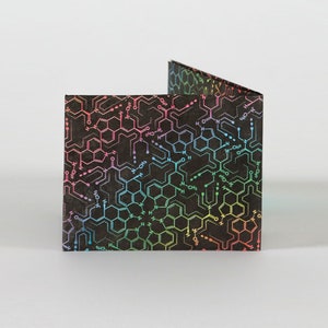 Tyvek Paper Wallet For Men, Gift For Him, Slim Wallet, Bifold Wallet, Gift For Boyfriend, Christmas Gift For Him LSD Molecule