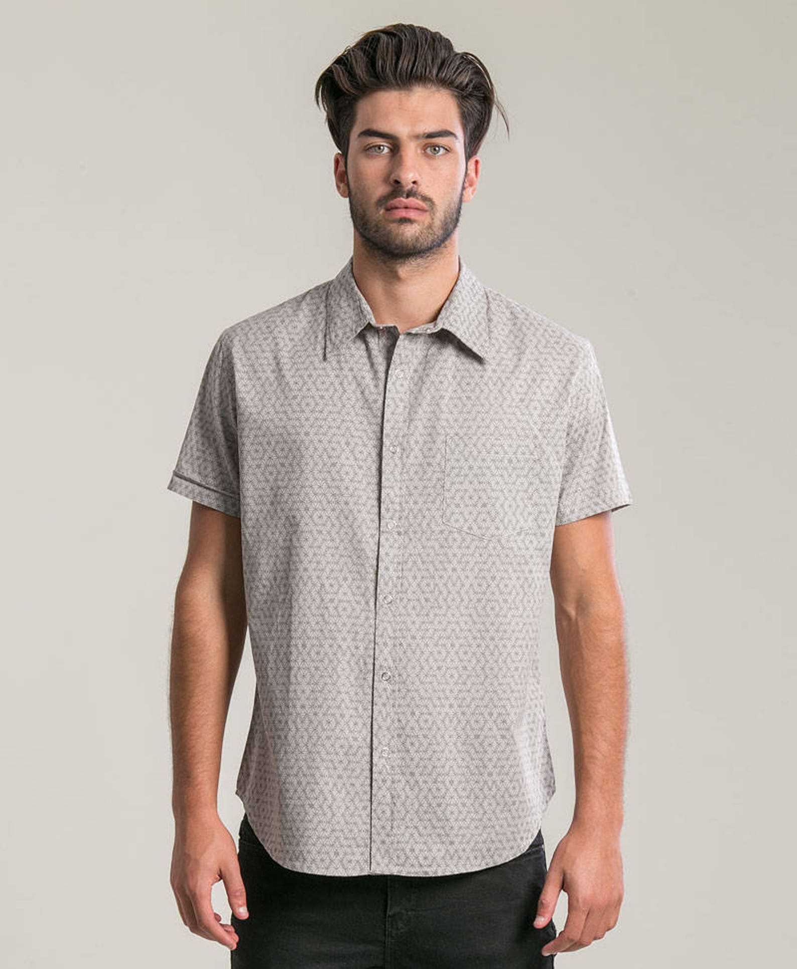 Sacred Geometry Button Down Shirt Men Button up Shirt Flower | Etsy