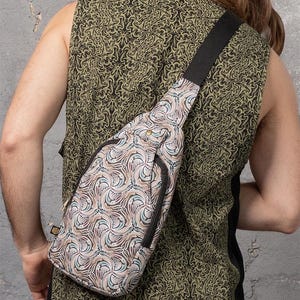 Umhängetasche aus Canvas für Damen/Herren, Crossbody-Tagestasche, Festival-Schultertasche