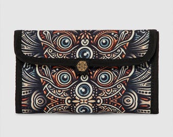 Tribal Tobacco Pouch, Rolling Tobacco Case, Rolling Pouch, Gifts For Smokers, Lined Tobacco Pouch