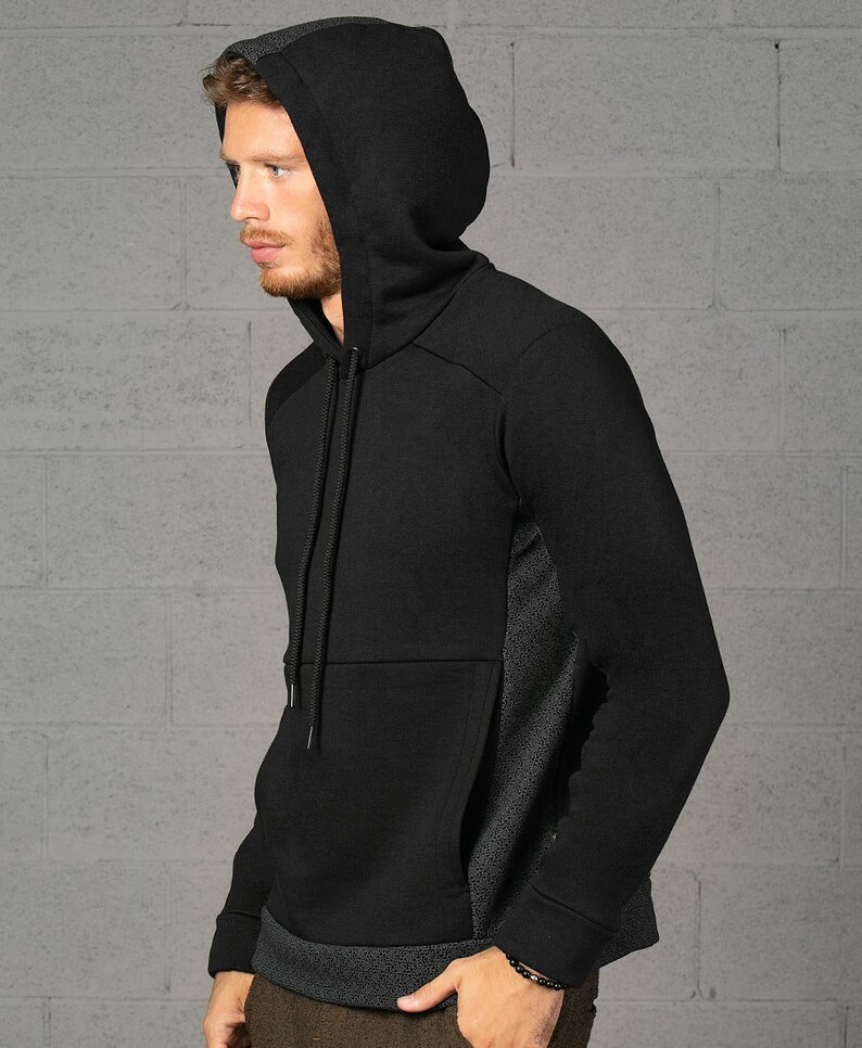 Pullover Hoodie For MenLong Sleeve Black Hoodie Sweatshirt Etsy